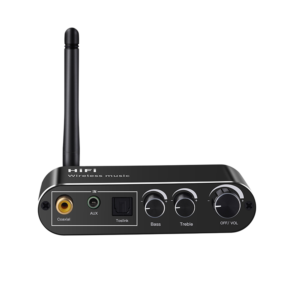 Bluetooth-Compatible Receiver Digital to Analog Audio DAC Converter Spdif Optical Coaxial Signal to 3.5MM AUX Amplifier Decoder