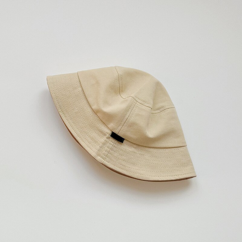 Forår sommer baby hat ensfarvet baby pige dreng solhat justerbar børn baseball kasket blød bomuld børn fisherman bucket cap: Stil 4