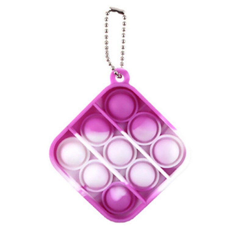 Tie-dye Keychain Fidget Simple Dimple Toy Sensory Educational Toy Push Bubble Toys Stress Relief Toy Antistress Adult Relief: 10