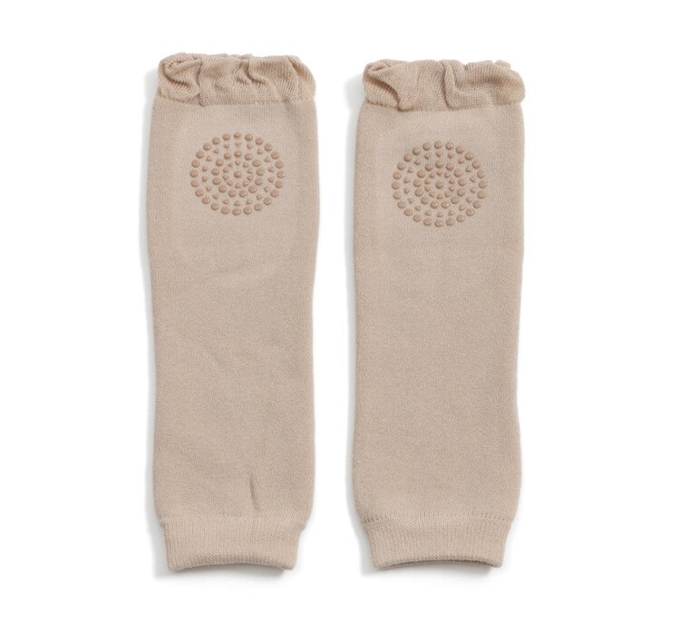 1 paar Weiche Baumwolle Baby Bein Wärmer Jungen Anti-Slip Kind Knie Pad Warme Handtuch Baby Mädchen Sock Infant sicherheit Krabbeln Elbow Protector: Brown