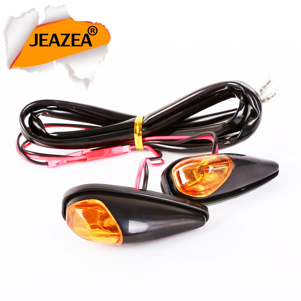 Jeazea 2 stk 12v motorcykel led lys blinklys fleksibel strip motor universal lampe til atv yamaha