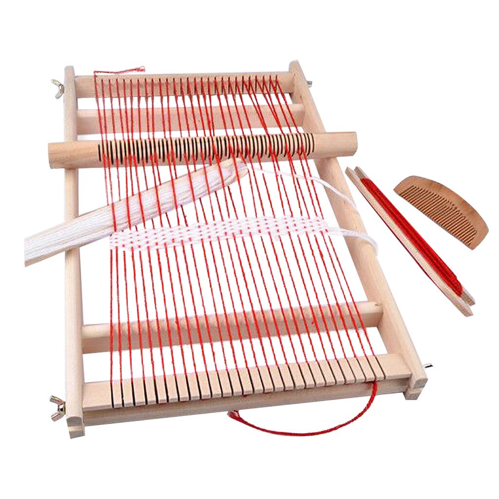 Wooden Tapestry Weaving Loom Kit Looms Hand-Knitted Machine DIY Woven Set Sewing Machine Home Waving Accessories Handmade Hook