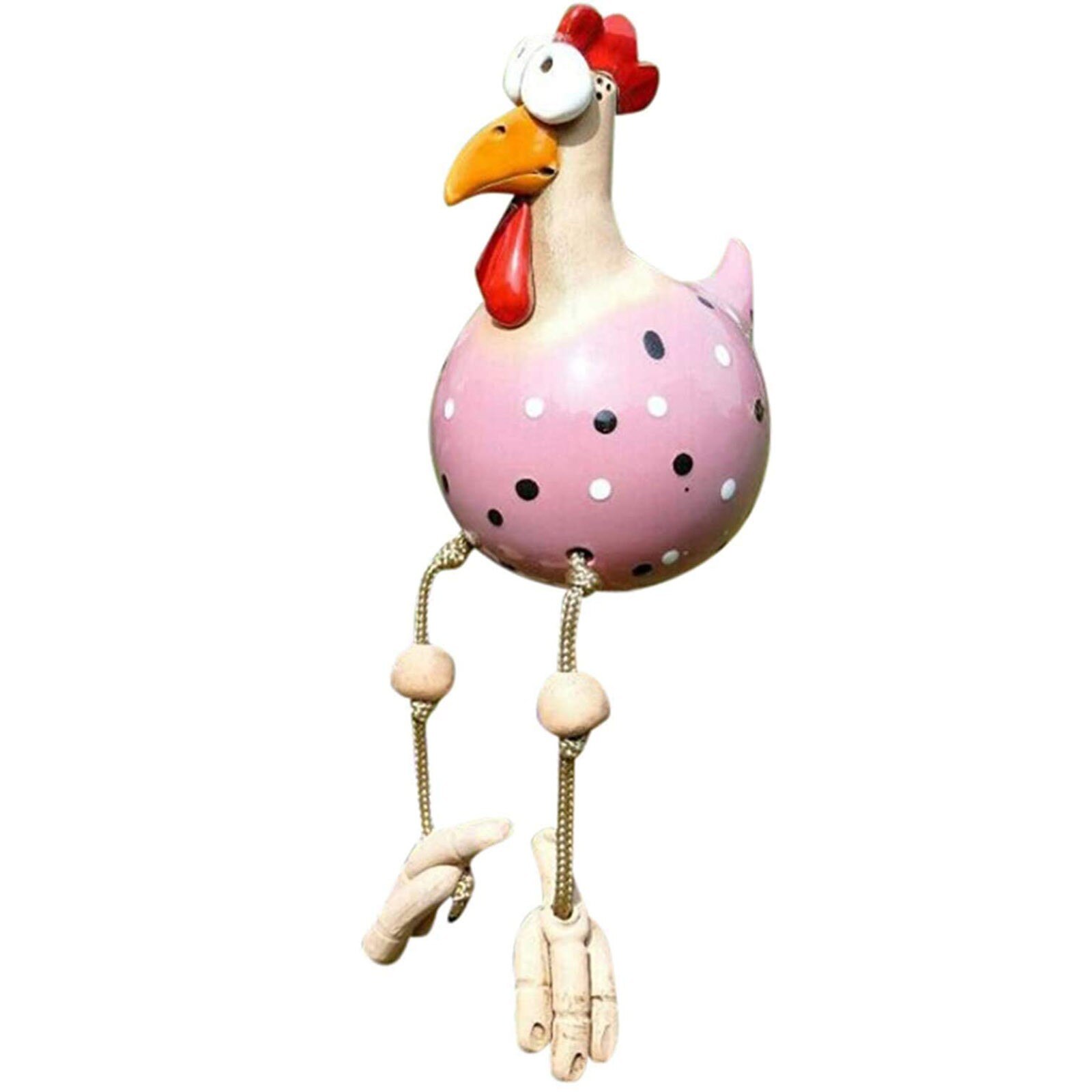 Ceramic Chicken Hilde Garden Decoration Animal Figure Garden Plug Pottery Figure Handcraft Ornament decoration de jardin Jardin: Pink