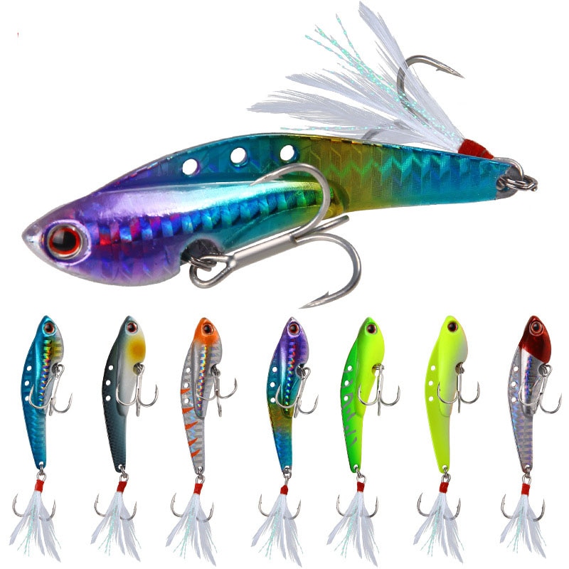 Leurres De Pêche Vibration 3D - 3 Pièces Avec Yeux Métal - Tailles 4 à 7,2 Cm - Poids 5g à 26g - Pour La Pêche Du Sandre Et Du Brochet