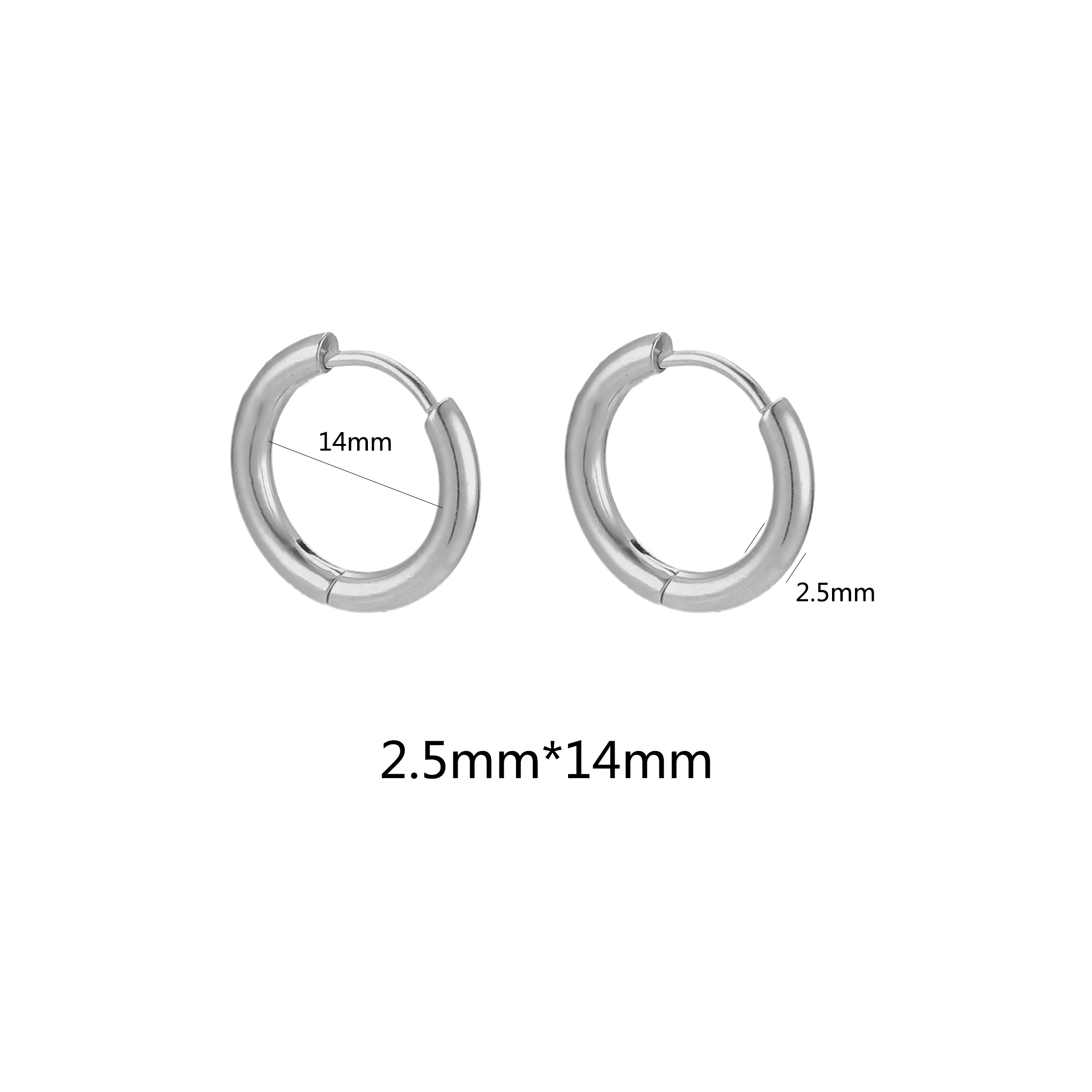 Petites boucles d'oreilles en acier inoxydable pour femmes et hommes, 10 pièces, bijoux à la , , connecteur, accessoires de fabrication de bijoux à faire soi-même: MULTI