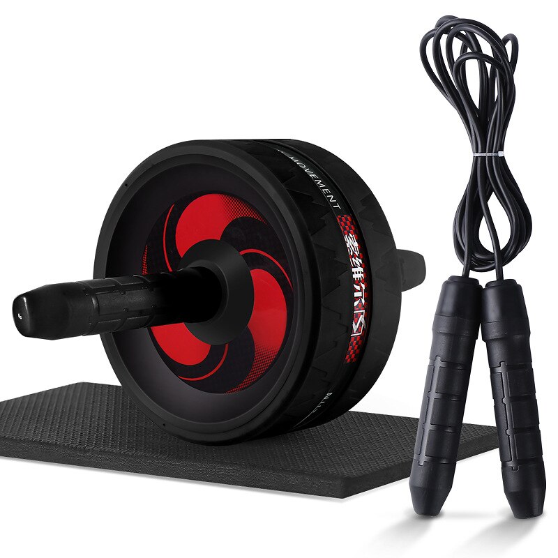 Roue abdominale silencieuse, corde à sauter, avec tapis pour exercices abdominaux, accessoires de musculation X61B