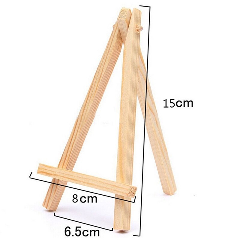 1 stk 8*15cm mini træ kunstner stativ male staffeli til fotomaling postkort display holder ramme sød skrivebordsindretning
