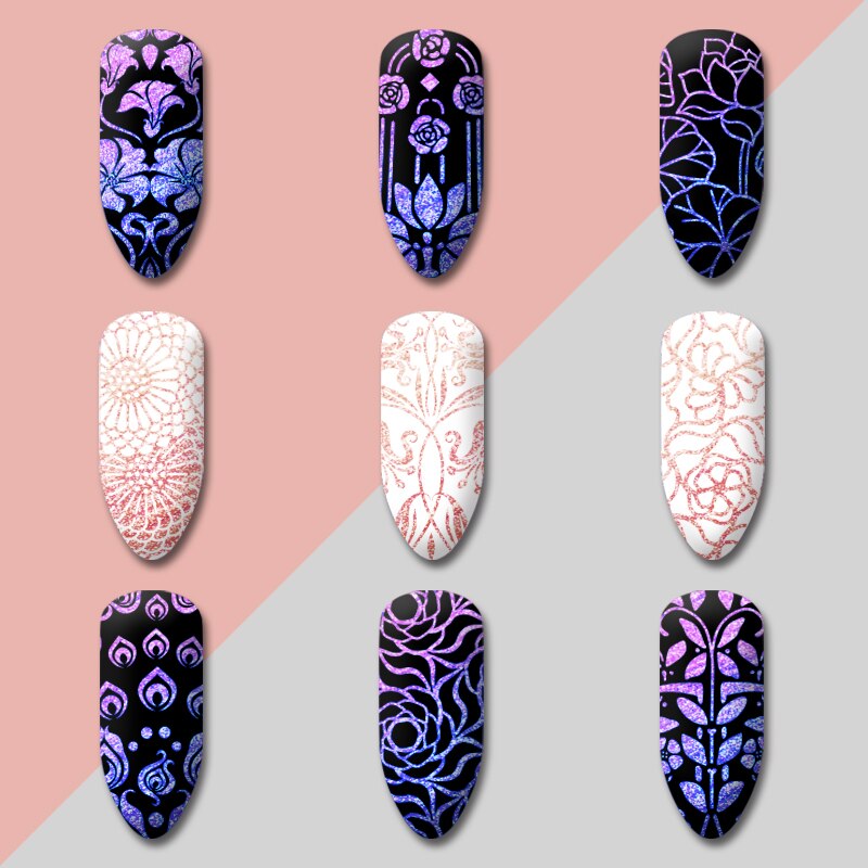 Geboren Pretty 6 Ml Chameleon Pearl Nail Stempelen Polish Kleurrijke Manicure Diy Nail Art Plaat Printing Stempelen Nagellak