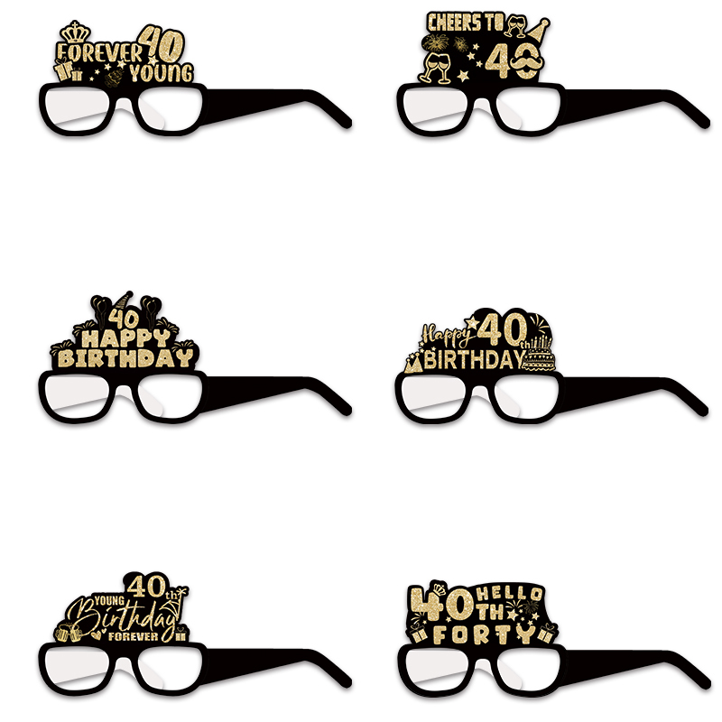18th 30th 40th 50th Birthday Party Paper Glasses Black Gold Happy Birthday Party Decoration 18 30 40 50 60 70 Year Photo Prop: MINT GREEN