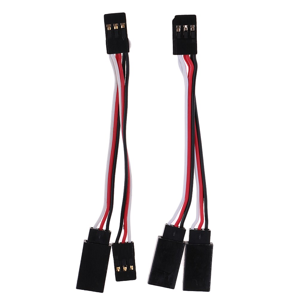 2 In 1 Rc Servo Adapter Kabel Kabelboom Y-Vorm Jr 80Mm Voor Futaba