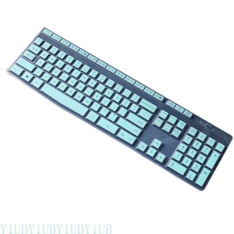 Y1UB Dustproof Waterproof Transparent Silicone Keyboard Cover Skin Protectors for MK345 K345 Wireless Keyboard Accessories: BROWN