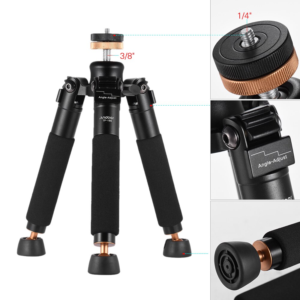Andoer – Mini trépied en aluminium, monopode, stabilisateur pour appareil photo