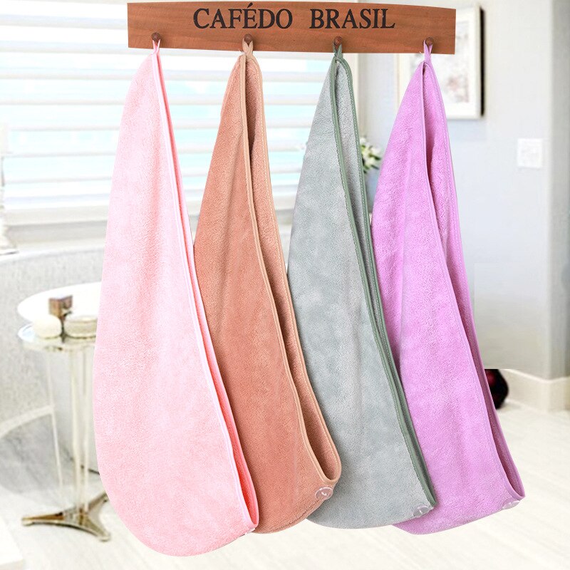 Nouvelle rayure cheveux serviette douce magique microfibre cheveux séchage rapide sèche serviette serviette de bain chapeau bouchon rapide Turban sec salle de bain Towe