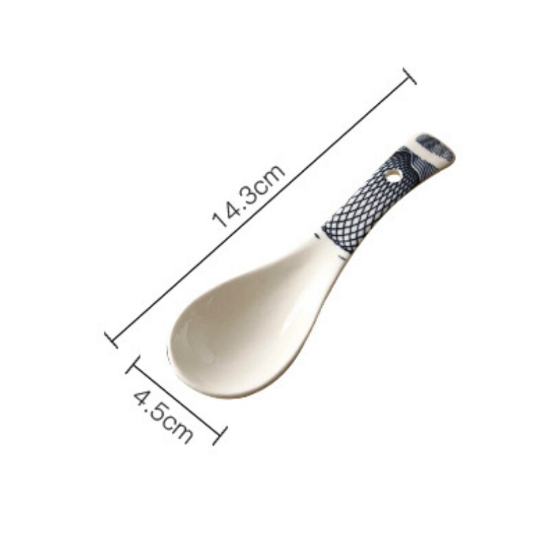 Japanese Style Small Spoon Nordic Minimalist Ceramic Meal Spoon Household Cute Tableware