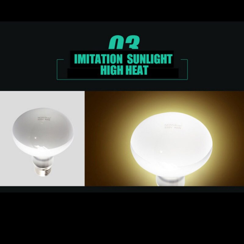 UVA+UVB Reptile Lamp Bulb Turtle Basking UV Light Bulbs Heating Lamp Amphibians Lizards Temperature Controller Light Bulb