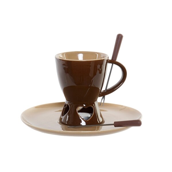 Chocolade Fondue Dkd Home Decor Rvs Porselein