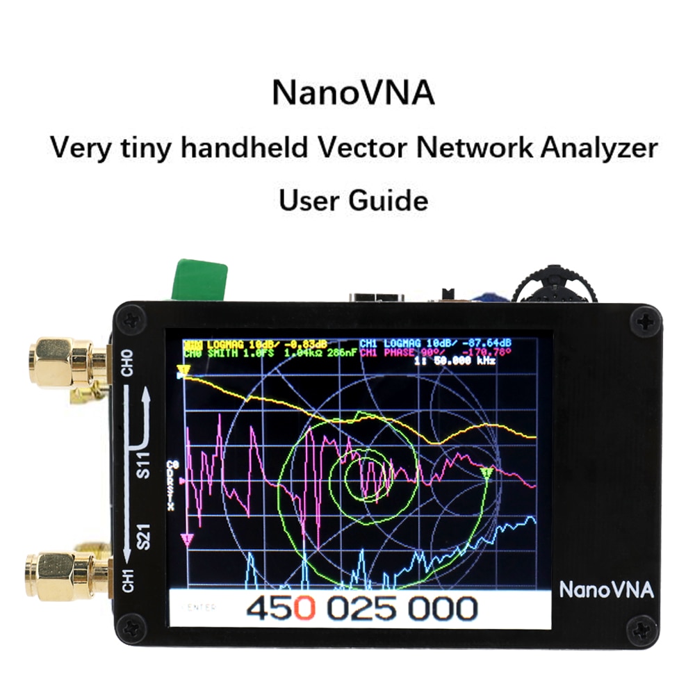 Bærbar digital berøringsskærm kortbølge vektor netværk analysator reflektometer arinst 50 khz -900 mhz