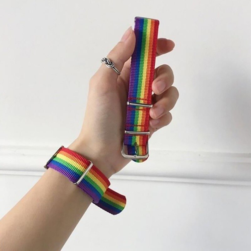 Minimalistische Nepal Regenboog Lesbische Lgbt Armband Trots Geweven Gevlochten Mannen Vrouwen Paar Vriendschap Sieraden