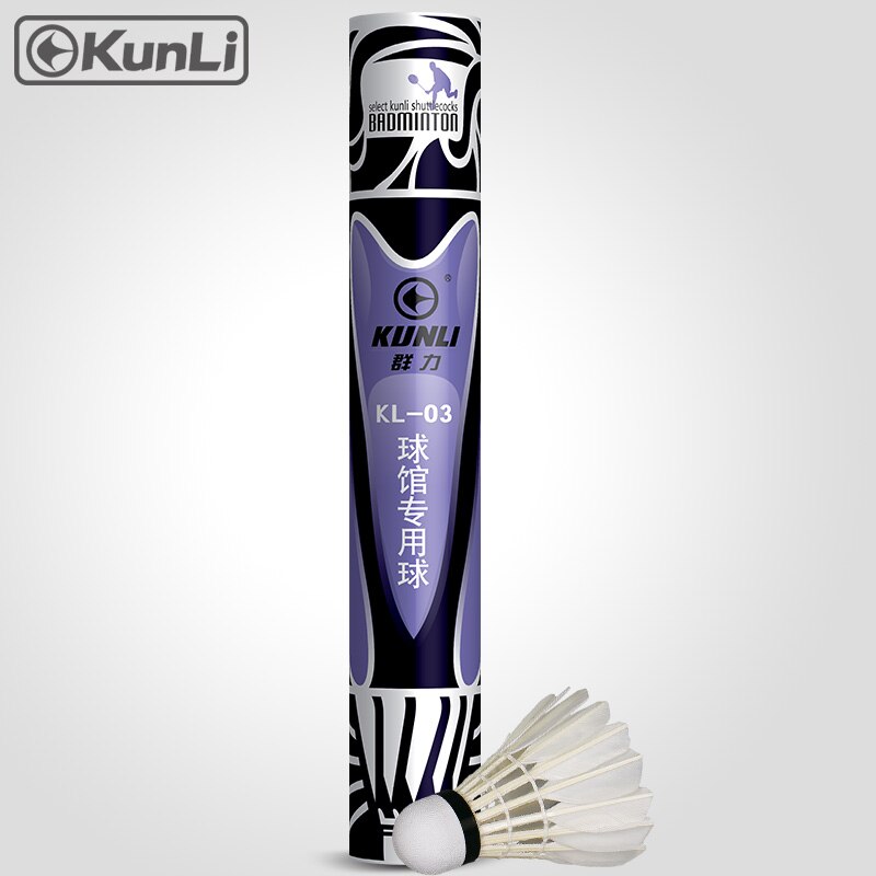 Kunli Badminton volants KL-03 meilleure eau canard plume volants pour la compétition Super durable