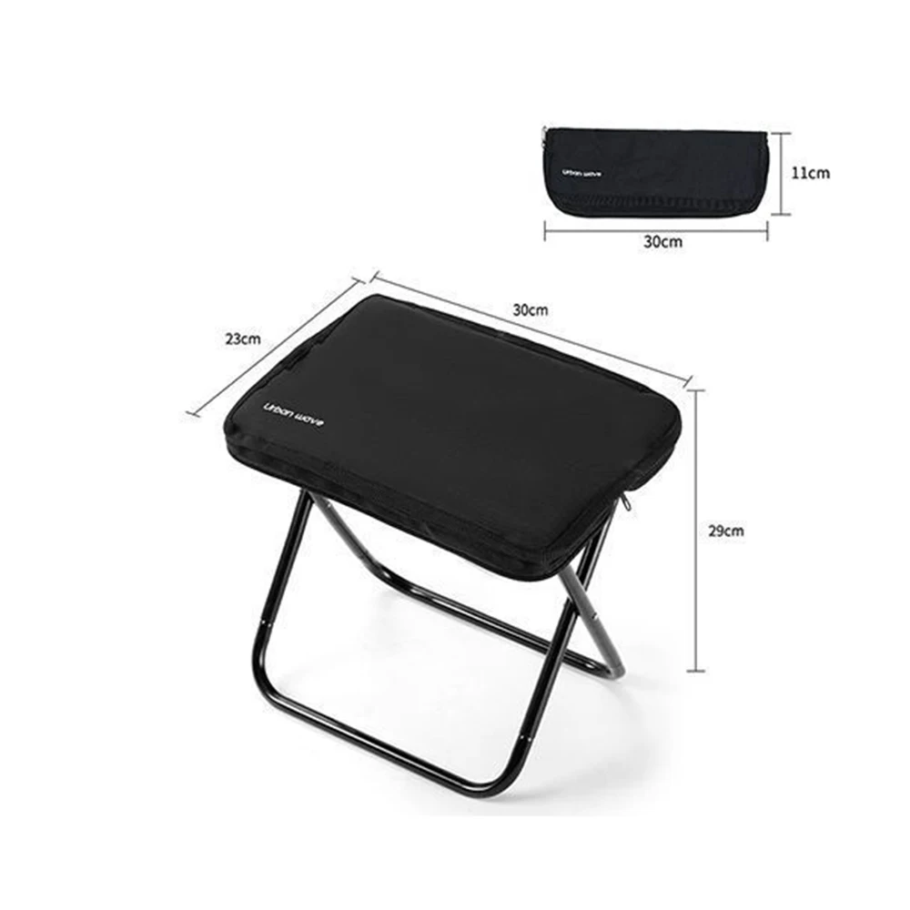 Taburete plegable portátil para exteriores, silla ultraligera con soporte de carga fuerte, accesorio para acampar, pescar, hacer colas: Verde militar