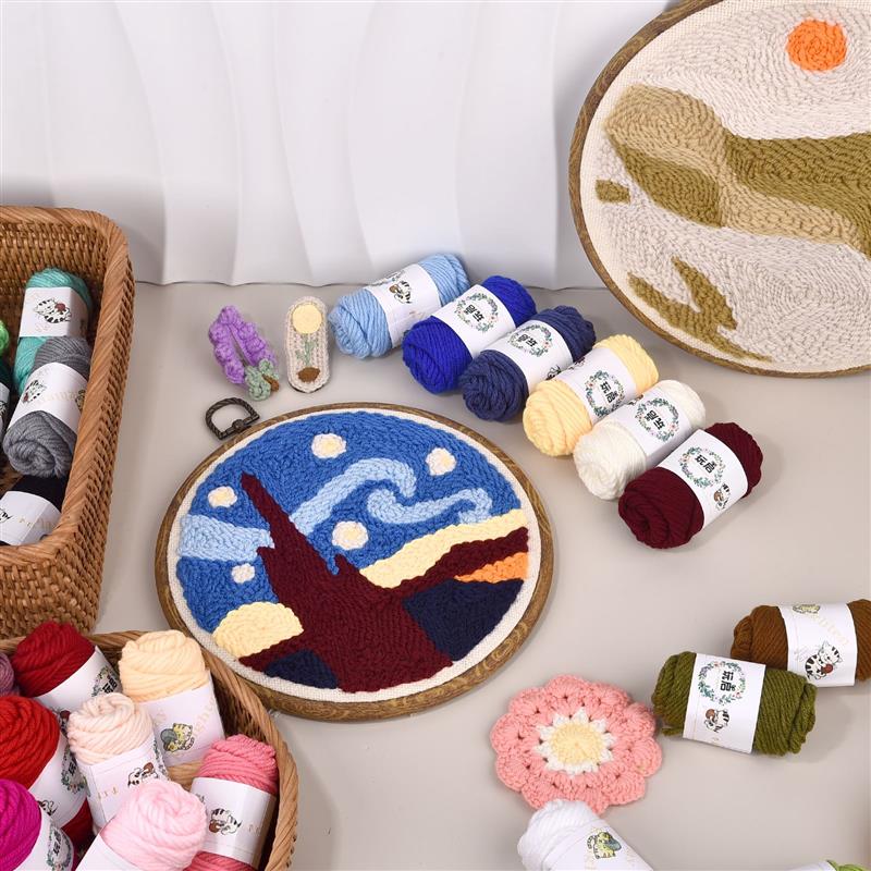 10G 5ply Cotton Knitting Wool Yarn Thick Fiber Yarn Velvet Yarn Hand Knitting Wool Crochet Yarn For DIY Sweate Hat Dolls