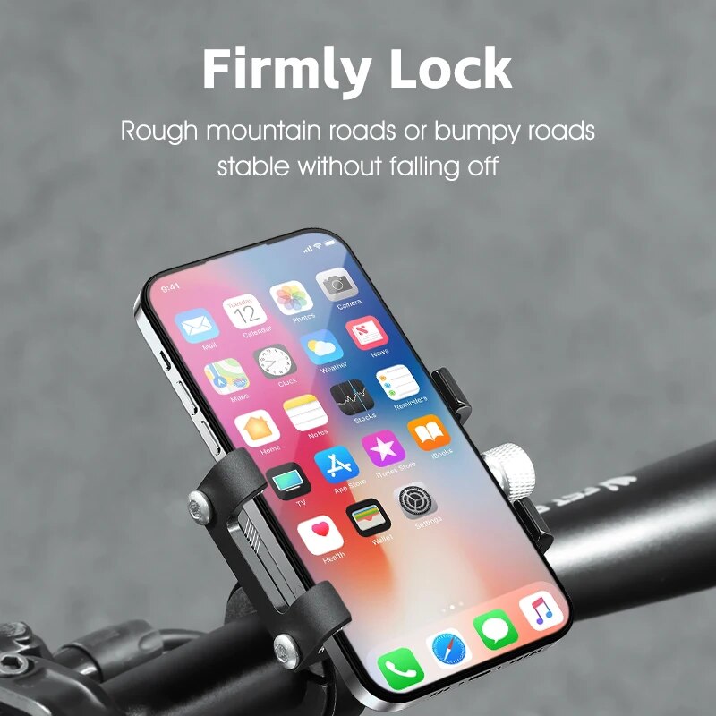 Soporte de teléfono para ciclismo WEST BIKING, soporte ligero de aleación de aluminio para manillar de bicicleta, soporte para teléfono, accesorios para bicicleta de montaña y carretera