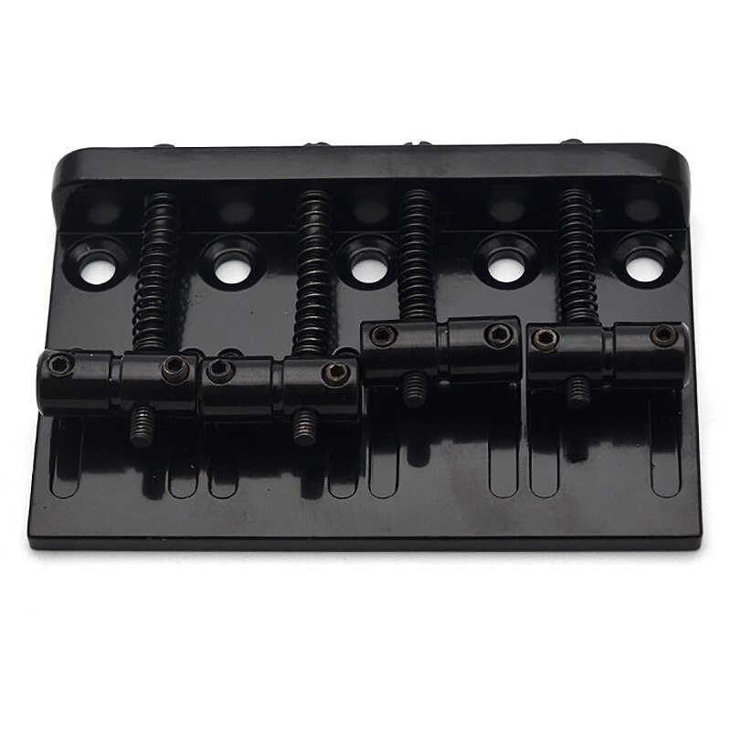 4 String Hardtail Bass Guitar Bridge for Fender Precision Jazz Bass PB JB Style Bass, Black