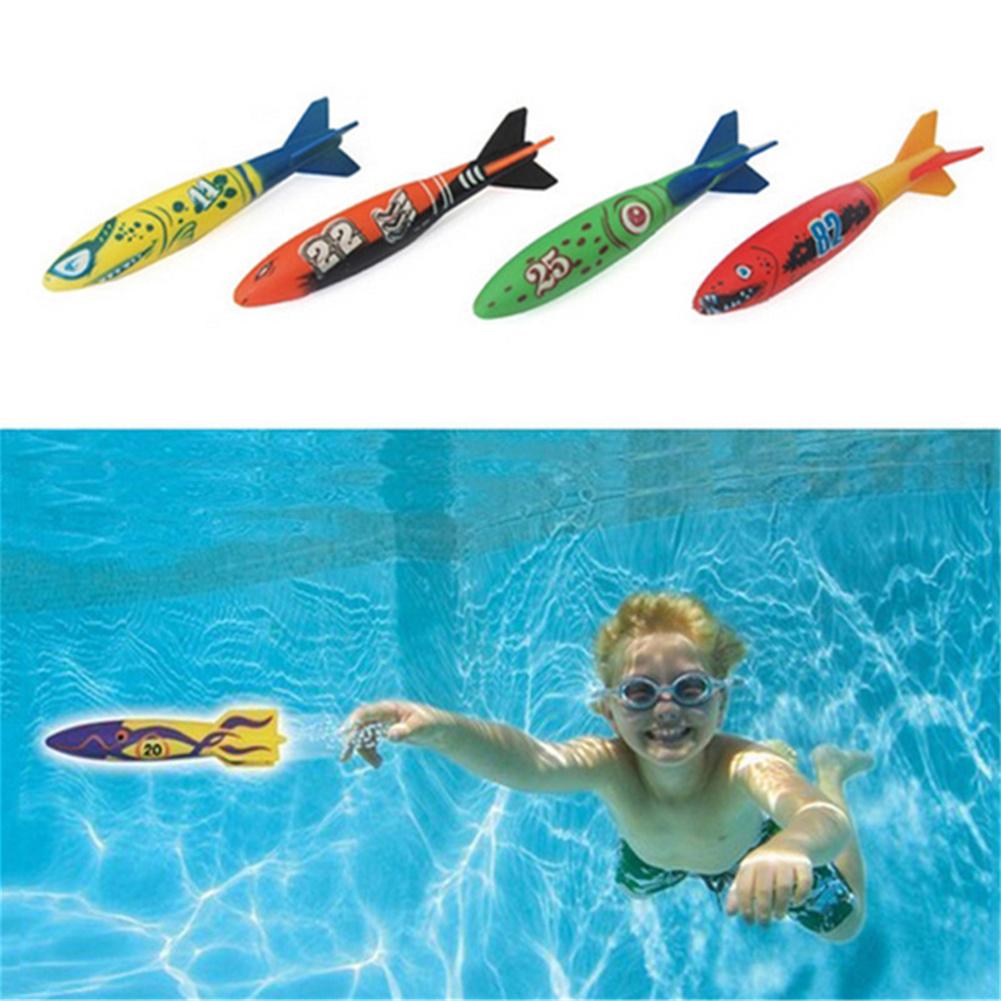 4 pakke sportsdykning kaster torpedo vandlegetøj til at dyrke intellektuel udvikling manuelt hjerne forælder-barn interaktivt legetøj