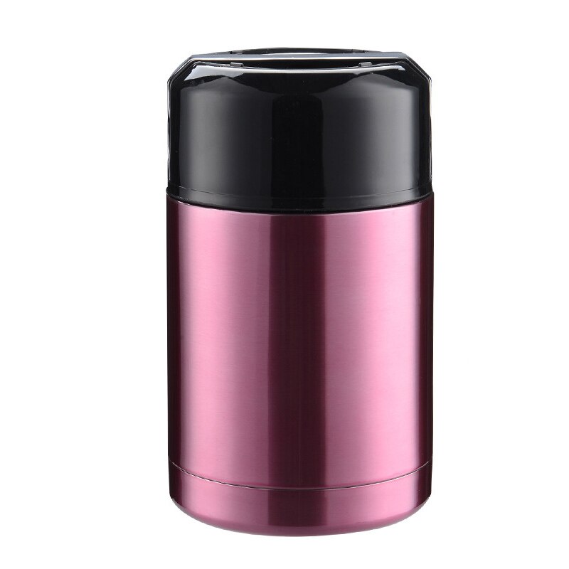 Large Capacity Thermos Stainless Steel Vacuum Insulated Thermal Lunch Container Flask Insulated Food Jar Wide Mouth 800ML&1000ML: Red