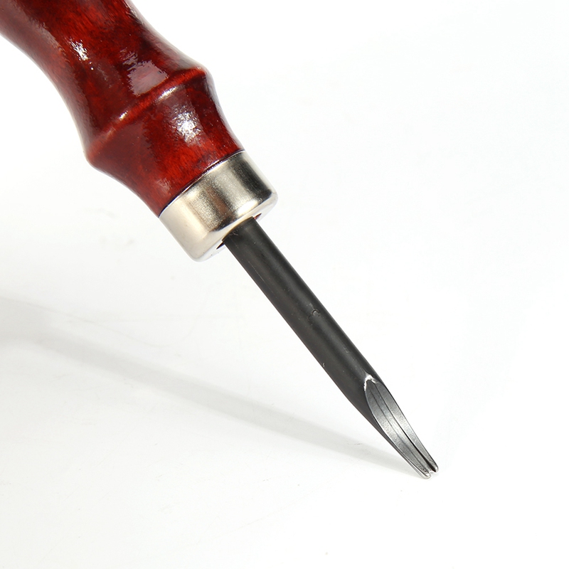 0.8/1/1.2mm Sharp Leather Edge Beveler Skiving Tools Wood Handle Leather Edge Cutter Leathercraft DIY Cutting Tool: 1.2mm