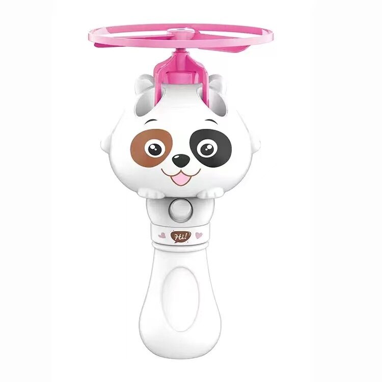 Non-Elektrische Outdoor Speelgoed Cartoon Bamboe-Dragonfly Bubble Machine Voor Jongens En Meisjes: New Panda