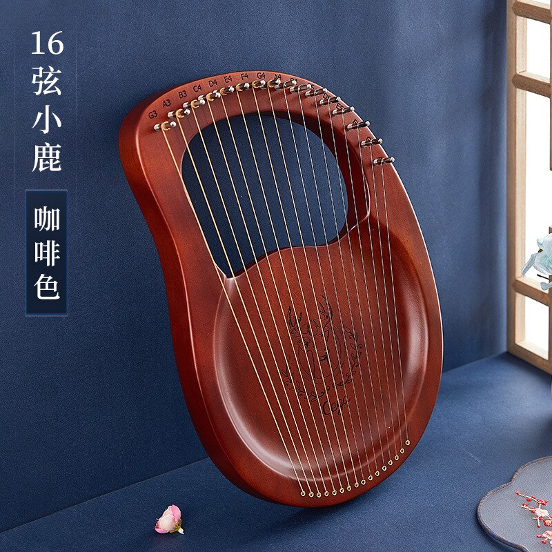 16-string harp portable lyre19-string small lyre portable instrument for beginners: 4