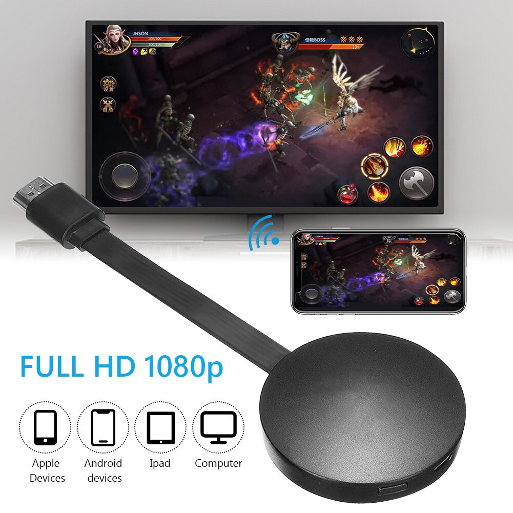 Miracast Android Tv Dongle Mirascreen Wifi-Hdmi-Compatibel Airplay Tv Stick Wireless Display Ontvanger 1080P Hd Media
