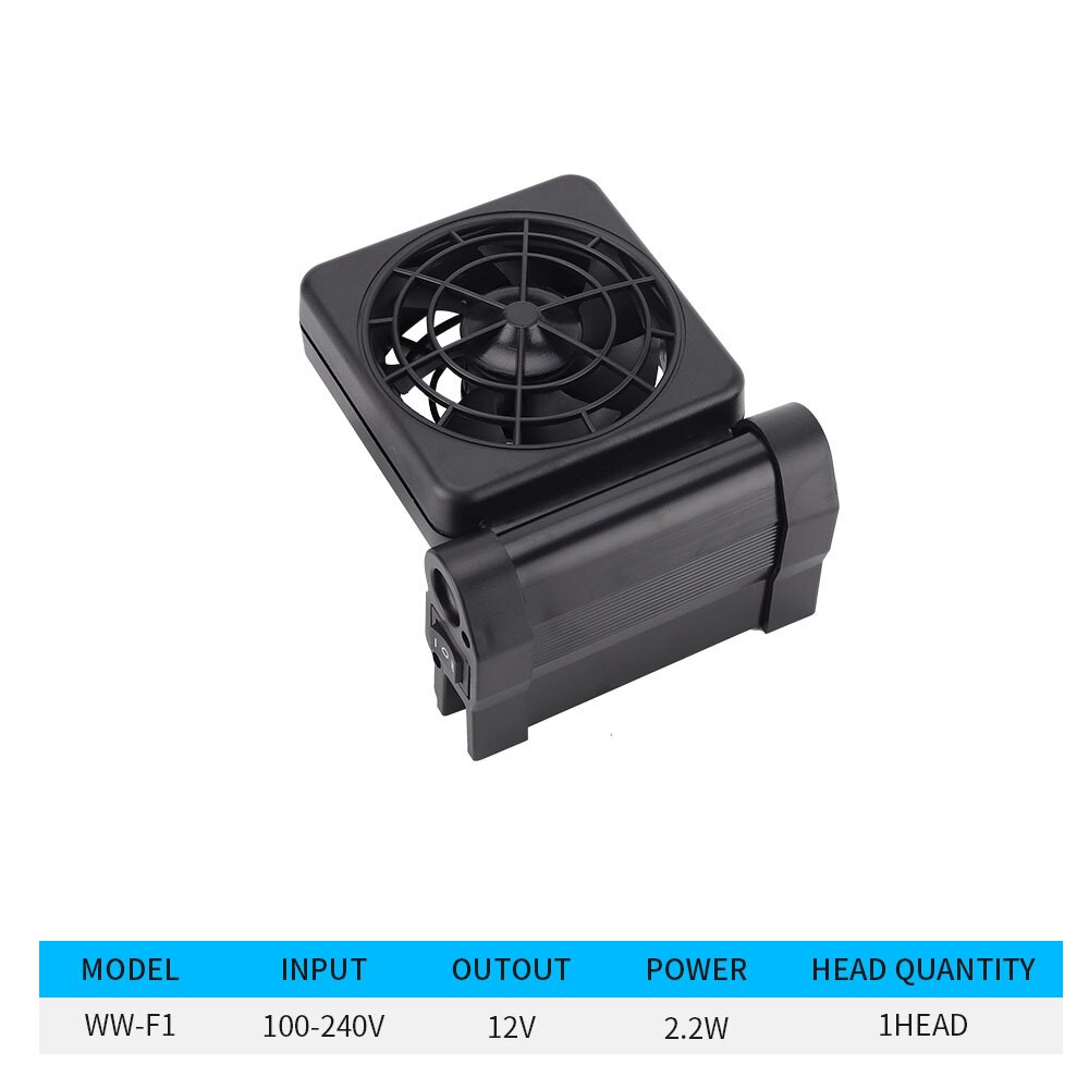 1/2/3/4 Fans Aquarium Kühler Einstellbare Wind Lüfter Wasserkühler Kalten Wind Maker für Aquarium temperatur Controller: WW-F1 / EU adapter plug