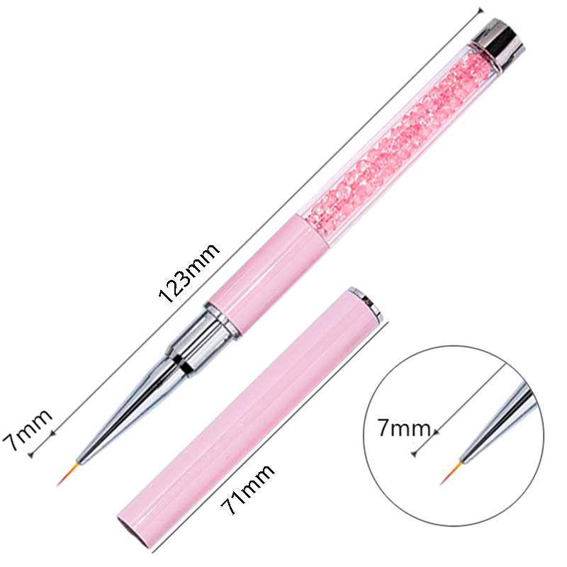 uñas accesorios y herramientas pinceles uñas manicura pincel uñas acrilicas nails Pincel para decoración de uñas, accesorios para manicura, fototerapia, acrílico, UV, extensión de Gel, pintura de revestimiento, 1 ud.: violet