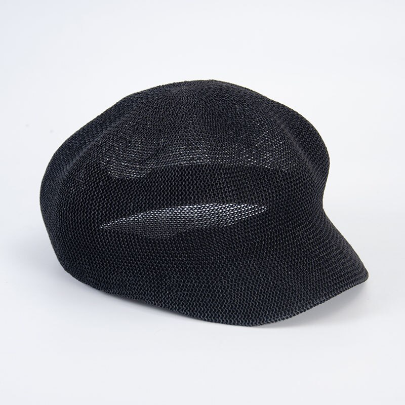 Octagonal Cap Straw Women Summer Thin Newsboy Cap Painter Adjustable Rope Knitted Beret Mesh Breathable Boinas Para Mujer: army green
