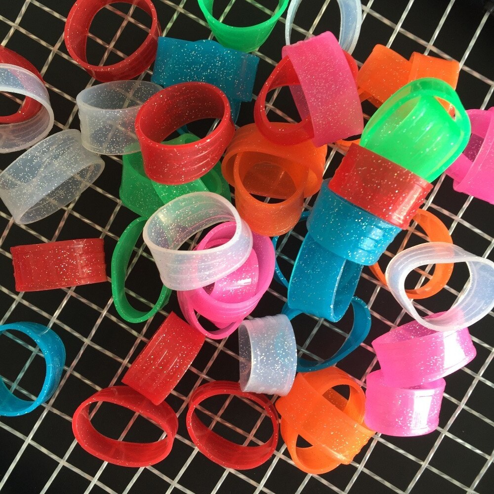 5 stks Diverse kleuren roze siliconen tennisracket grip ring accessoires
