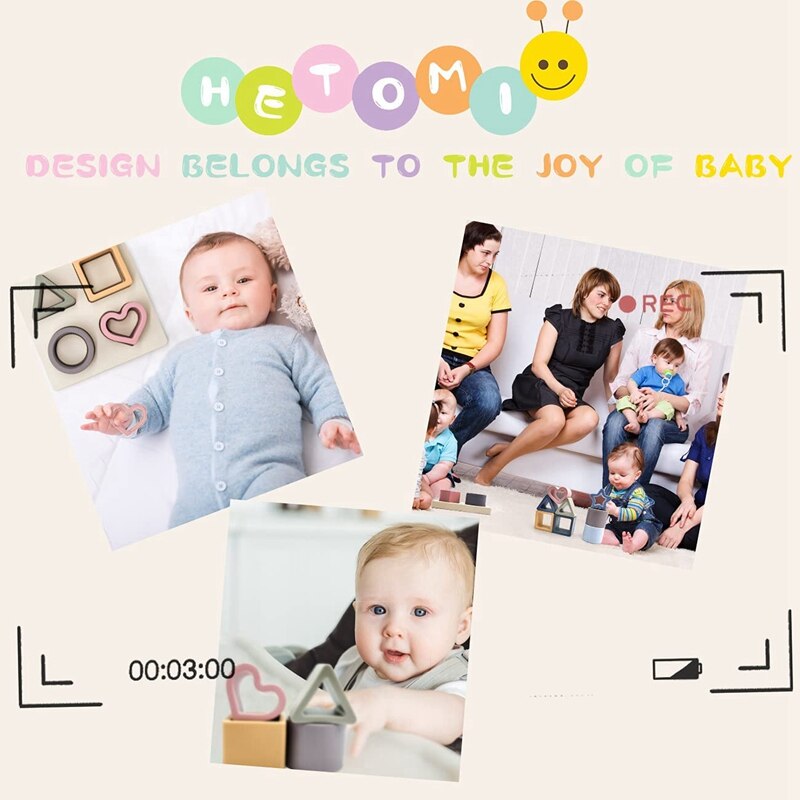 Baby Soft Nesting Sorting Stacking Toys Silicone Block Shape Toys Recognition Learning Development Toys Jigsaw Puzzles