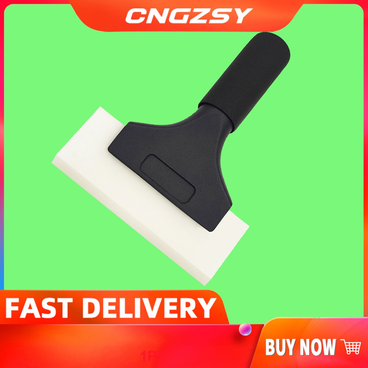 Espátula de goma con mango de aleación corta, espátula para teñir ventanas de vinilo, herramienta de envoltura de coche, raspador de hielo y agua, herramienta de limpieza del hogar B38S