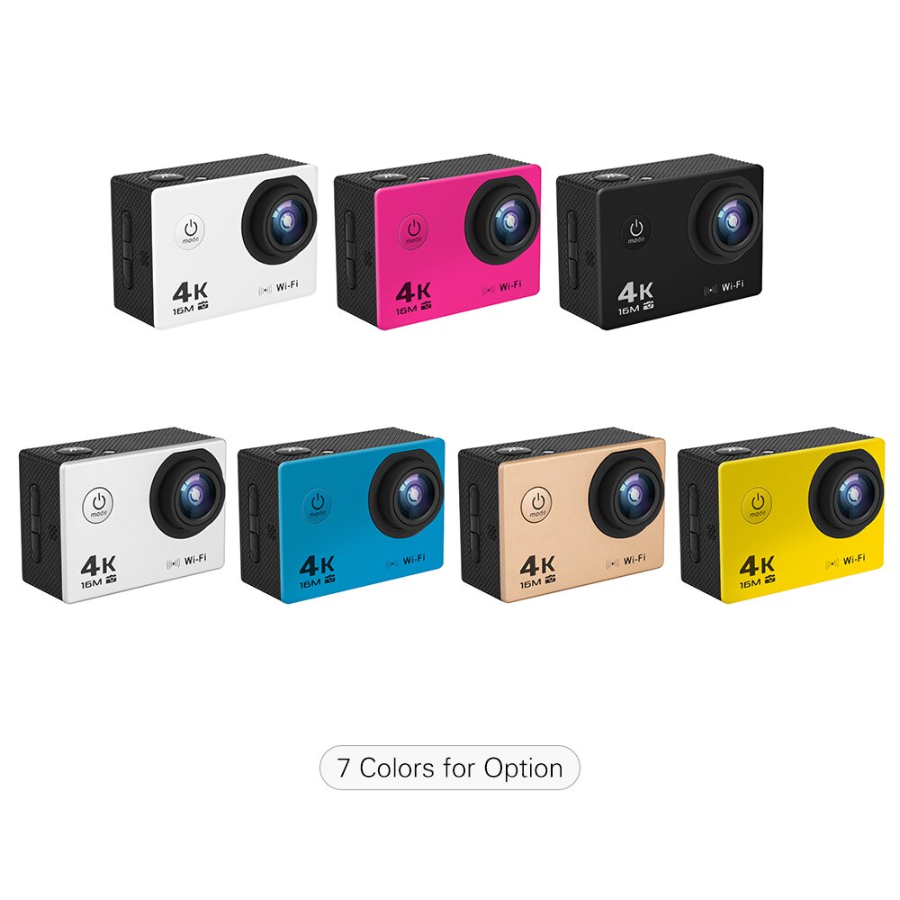 4K/30FPS 16MP Ultra HD Video Sports Action Camera 170 Degree Wide Angle WiFi 2.4G Wireless Remote Control with Waterproof Case