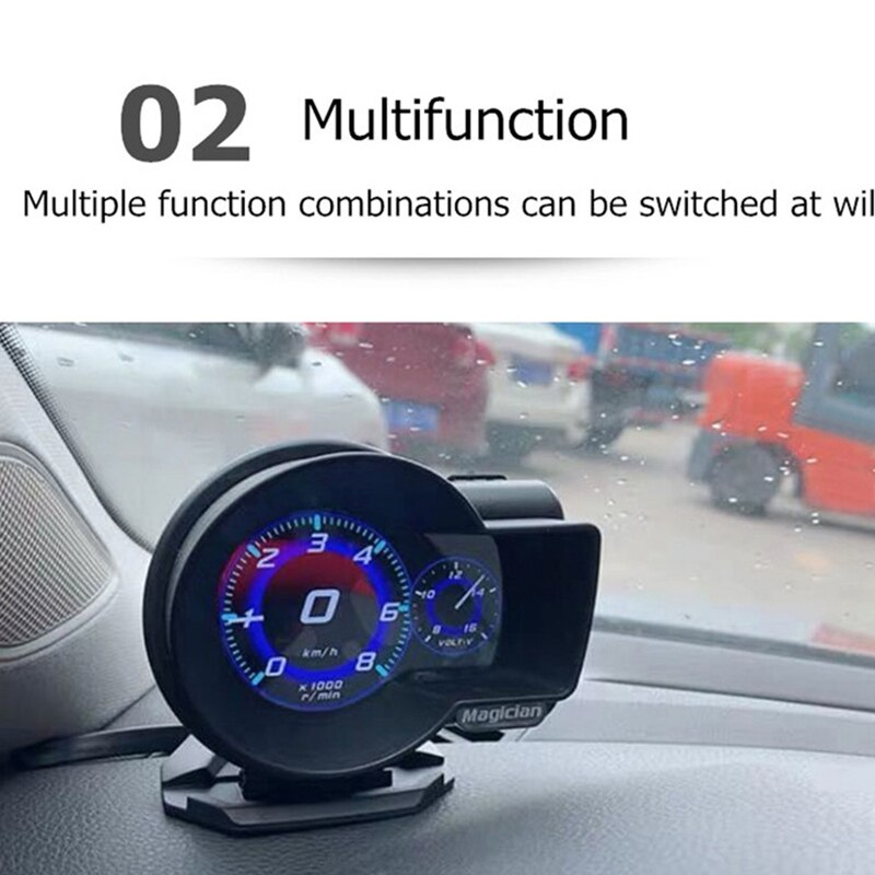 OBD Head Up Display Multifunction Car Digital Boost Gauge Voltage Speed Meter Water Temp Alarm Auto Diagnostic Tool