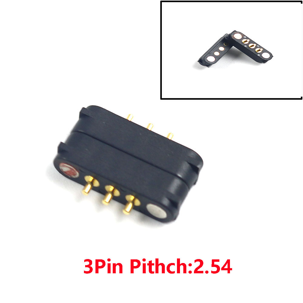 1Pair Magnetic Pogo Pin Connector 2A 36V 2/3Pin 4Pin 5 Pin Spring-Loaded Male Female 2.54 MM Spring Loaded DC Power Charge Probe: Dark Grey