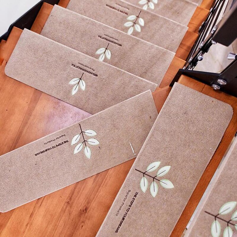 Lichtgevende trapmat, zelfklevende trap, antislip trapmat, binnentapijt, trapmatten, trapmatten: Stijl 5 / 55 22 4.5cm