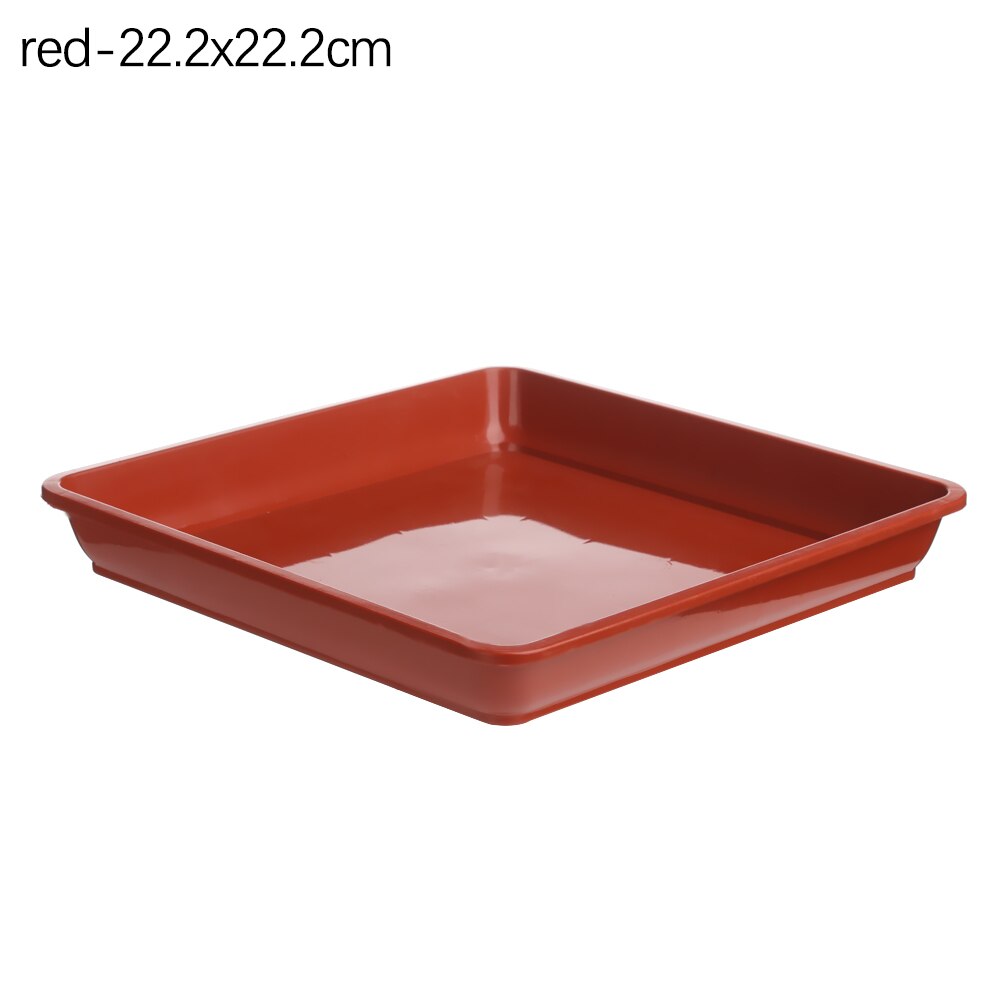 1PC Langlebige Pflanze Untertasse Drip Trays Kunststoff Tray Untertassen Indoor Outdoor Garten Blumentopf Platz Home Garten Liefert: red 22.2x22.2cm