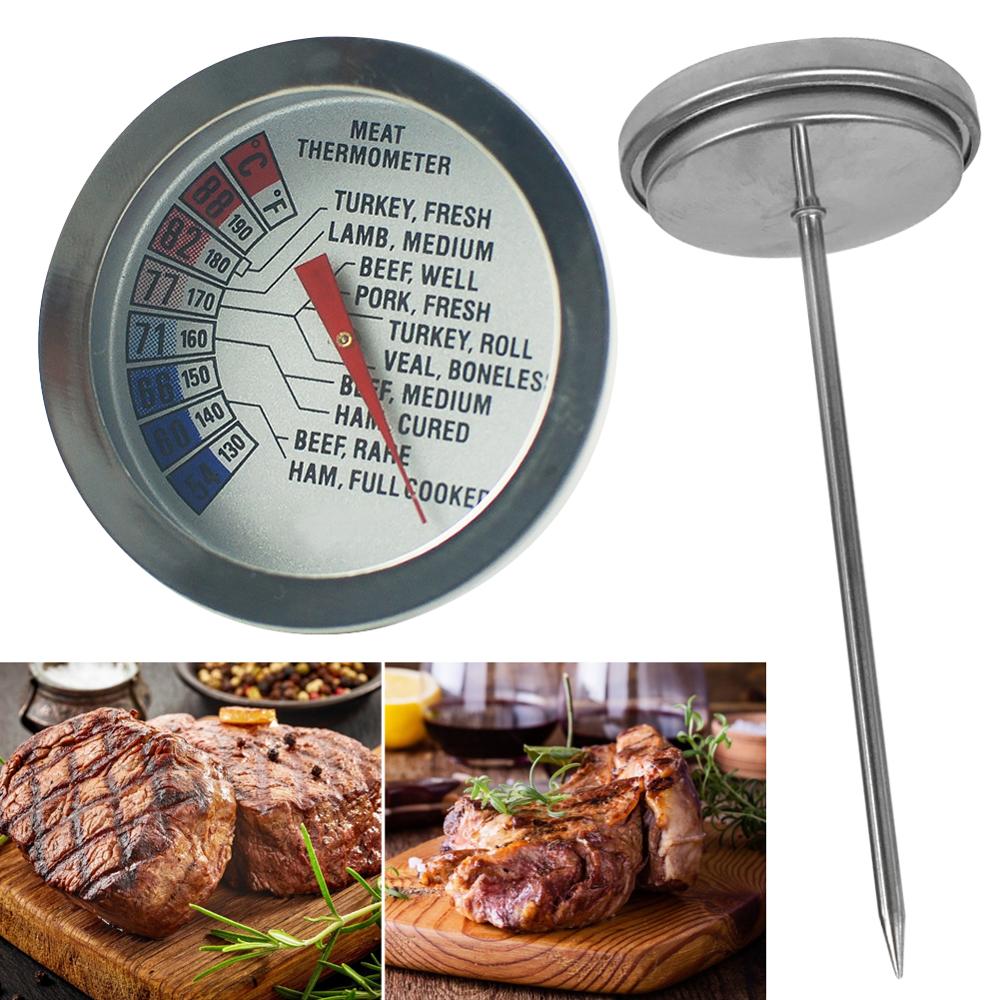 Meat Thermometer Meat Probe Kitchen Oven Barbecue Grill Thermometers Food Temperature Meter Gauge Smokehouse Thermometer