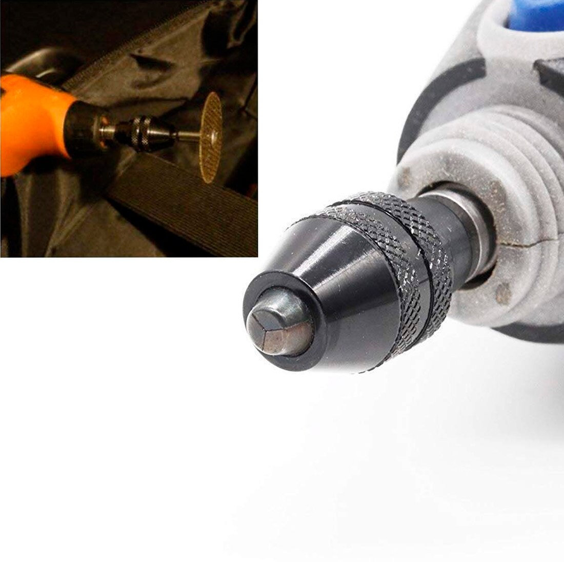 M8x0.75 Long Tail 0.5-3.2mm Keyless Drill Chuck Mini Drill Collet Rotary Tools for Dremel Power Tool Accessories