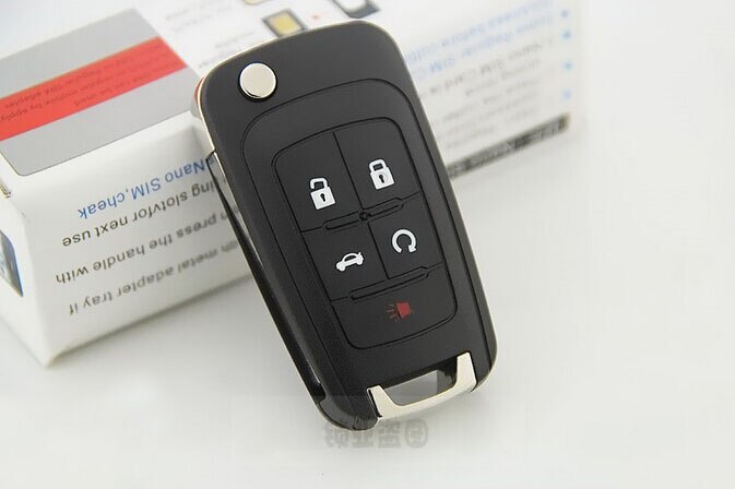 For Chevrolet Cruze Aveo Malibu Buick Excell GT XT Lacrosse Regal Flip Folding Remote Key Shell Case 5 Button Fob Key Cover