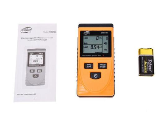 LCD Radiation Dosimeter Meter Handheld Digital Electromagnetic Field Radiation Tester Detector Counter for Magnetic Field GM3120