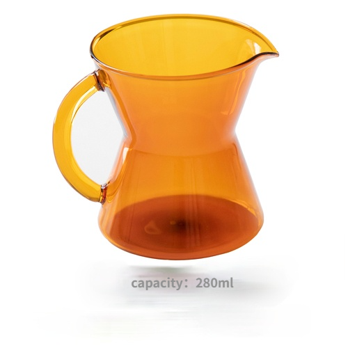Amber Glass Milk Jug with Handle Small Milk Bottle Heat-resistant Glass Coffee Cup Brew Coffee Sharing Pot: Amber Milk Jug
