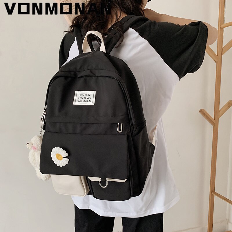 Hochschule Schüler Damen Nette Rucksack Frauen Blume Weibliche Schule Taschen Buch Kawaii Rucksack Nylon Mädchen modisch Bagpack